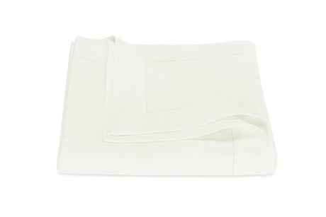 Valentina Hemstitch 70x126 Oblong Ivory Tablecloth | Matouk at Fig Linens and Home