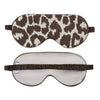 Valentina Linen Sleep Mask by Matouk Schumacher - Leopard Cinder Brown