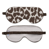 Valentina Linen Sleep Mask by Matouk Schumacher - Leopard Cinder Brown
