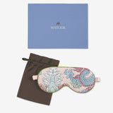 Matouk Valentina Sleep Mask shown with Box - Paradise Pink