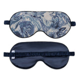 Valentina Linen Sleep Mask by Matouk Schumacher - Balthazar Azure Blue