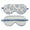 Valentina Linen Sleep Mask by Matouk Schumacher - Blue Leopard