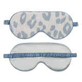 Valentina Linen Sleep Mask by Matouk Schumacher - Blue Leopard