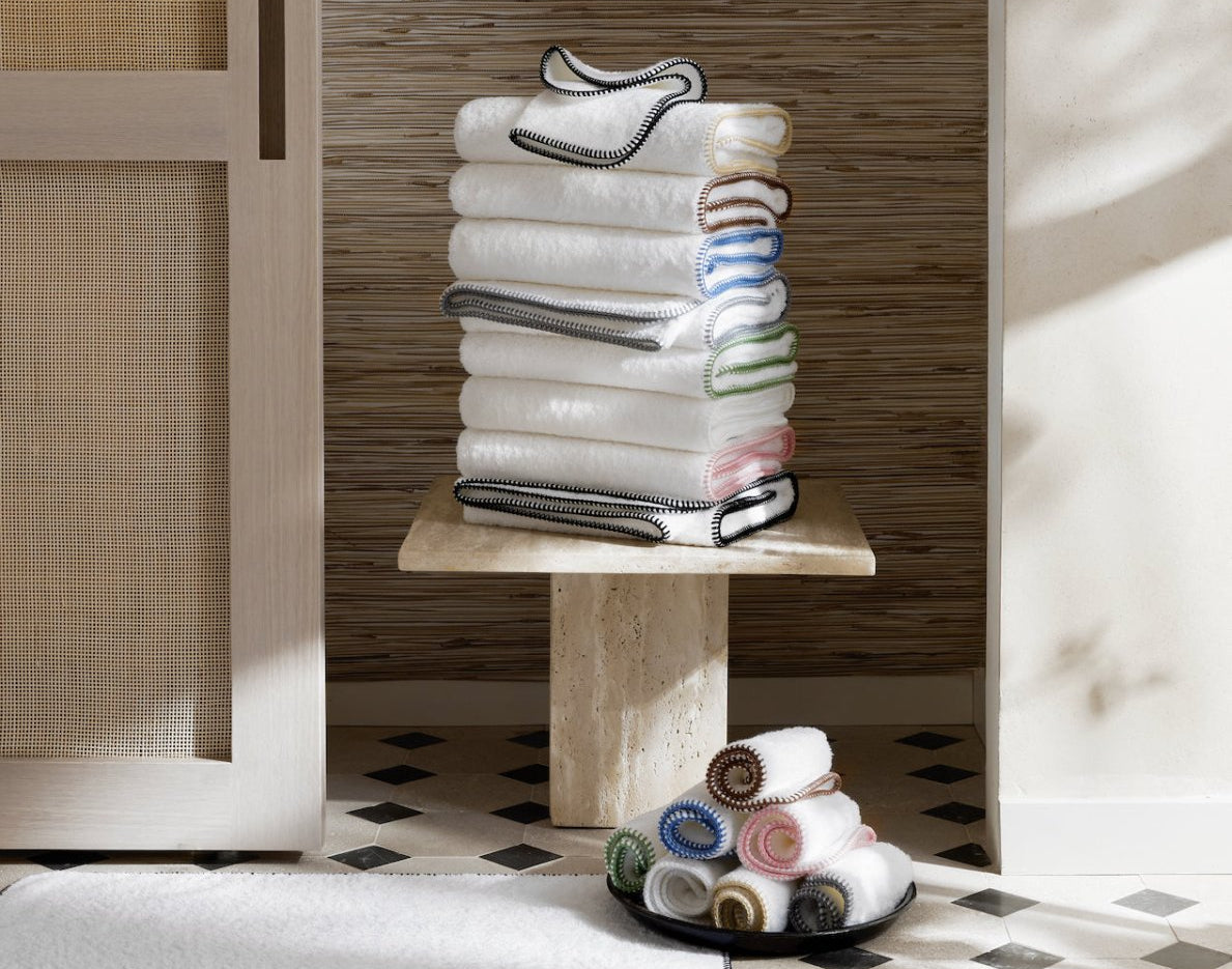 Matouk Whipstitch Bath Towels and Bath Mats at Fig Linens and Home 2