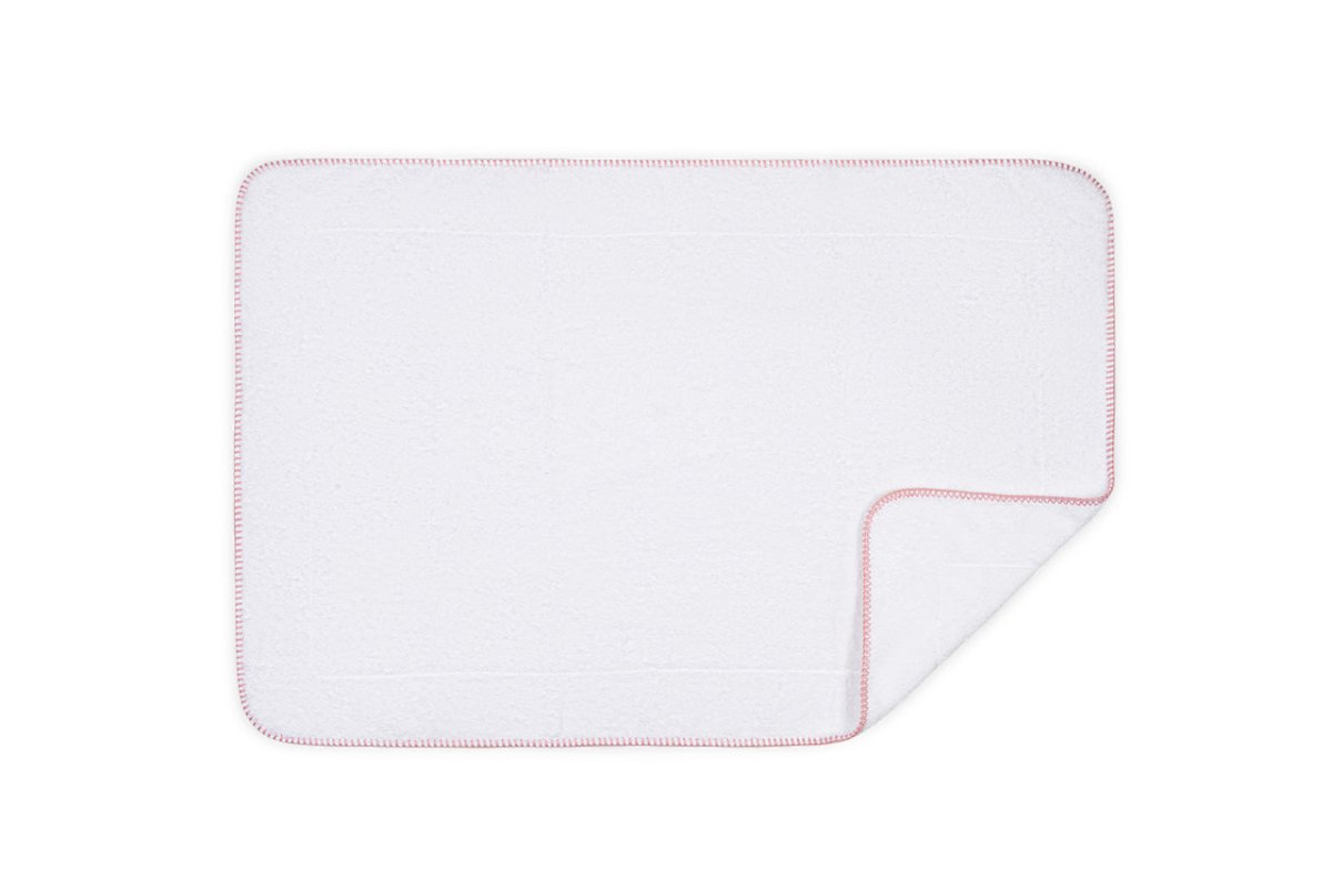 Matouk Whipstitch Carnation Pink Tub Mats | Fig Linens and Home