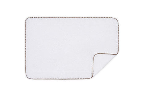 Matouk Whipstitch Cocoa Brown Tub Mats | Fig Linens and Home