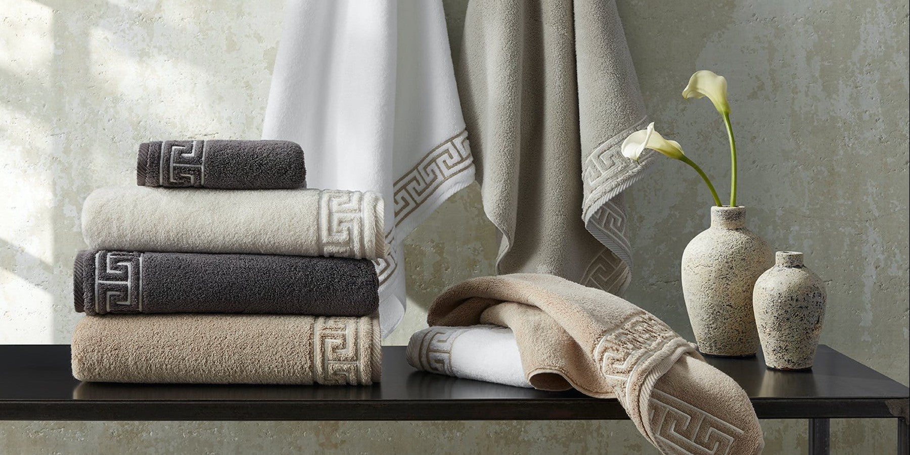 Matouk Bath Towels at Fig Linens and Home. Explore Matouk Towels from Terry Cloth Milagro, Cairo, Cairo Scallop & Lotus to embroidered and taped bath towels Adelphi, Gordian Knot, Classic Chain and Daphne. Bath Towels, Hand Towels, Washcloths