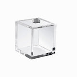 Ice Clear Lucite Bath Accessories by Mike + Ally Container with Lid (4 in W X 5.25 in H) at FIG LINENS AND HOME 5
