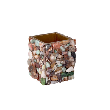 Brush Cup - Mojave Natural Stone Bath Accessories by Mike + Ally at Fig Linens and Home