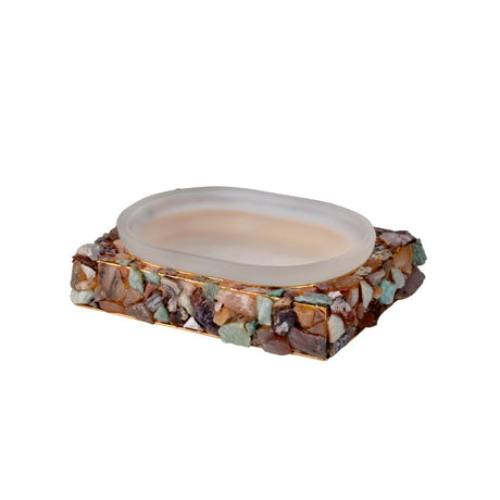 Soap Dish - Mojave Natural Stone Bath Accessories by Mike + Ally at Fig Linens and Home