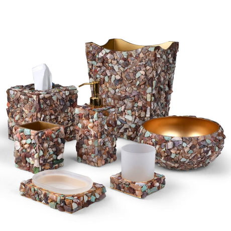 Mojave Natural Stone Bath Accessories by Mike + Ally at Fig Linens and Home