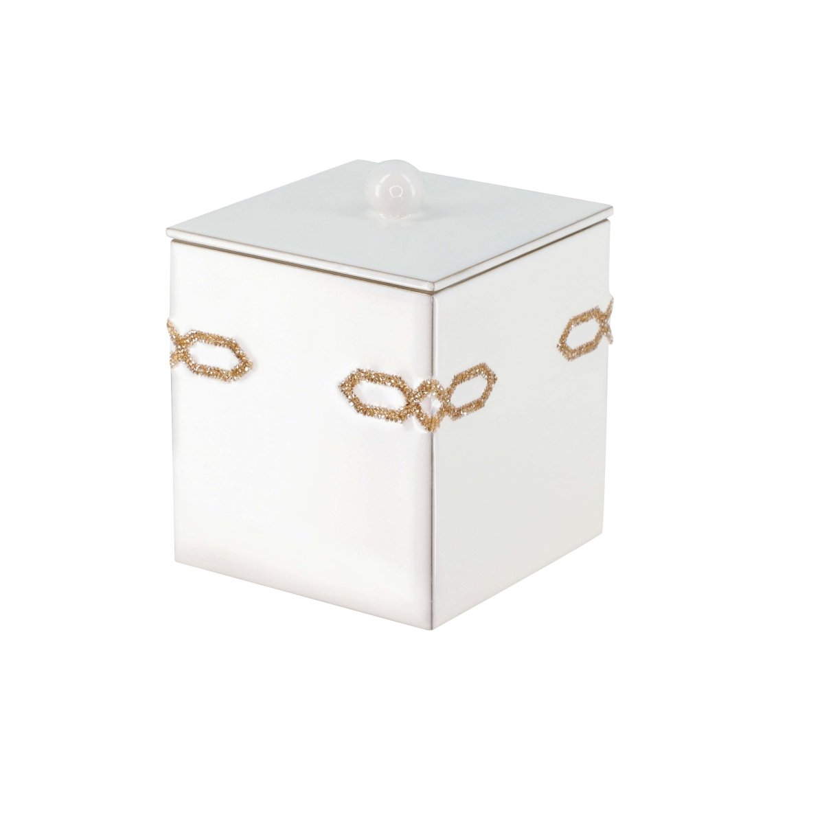 Tall Container with Lid - Salzburg Swarovski Bath Accessories by Mike + Ally at Fig Linens and Home