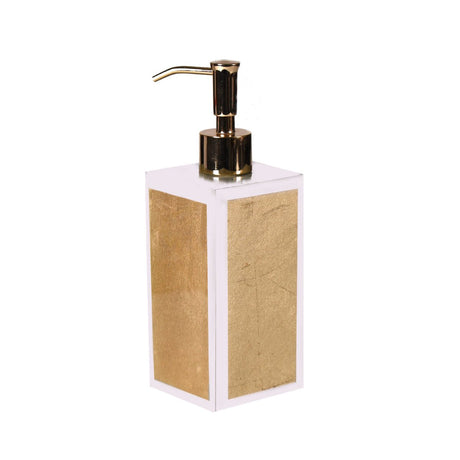 Lotion or Soap Pump - Savoy Gold Leaf Bath Accessories by Mike + Ally at Fig Linens and Home