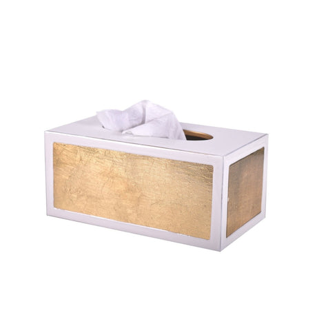 Long Tissue Cover - Savoy Gold Leaf Bath Accessories by Mike + Ally at Fig Linens and Home
