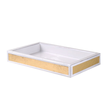 Bathroom Tray - Savoy Gold Leaf Bath Accessories by Mike + Ally at Fig Linens and Home