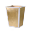 Wastebasket - Savoy Gold Leaf Bath Accessories by Mike + Ally at Fig Linens and Home