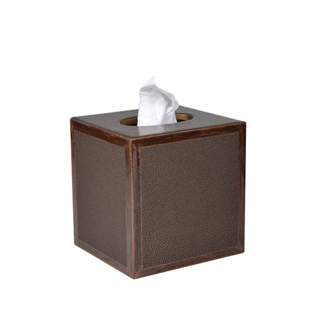 Tissue Cover in Bronze - Shagreen Luxury Bath Accessories by Mike + Ally at Fig Linens and Home