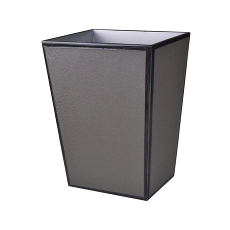 Wastebasket in Black - Shagreen Luxury Bath Accessories by Mike + Ally at Fig Linens and Home