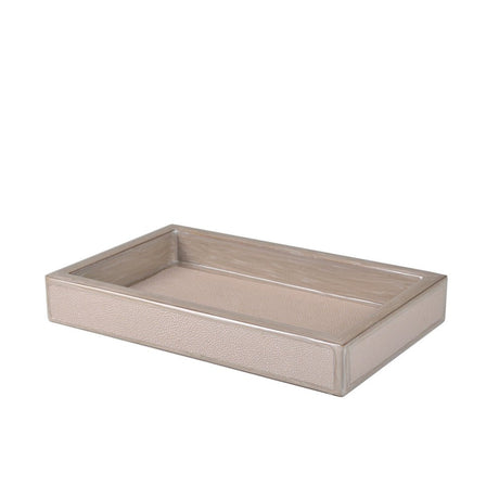 Vanity Tray in Putty - Shagreen Luxury Bath Accessories by Mike + Ally at Fig Linens and Home