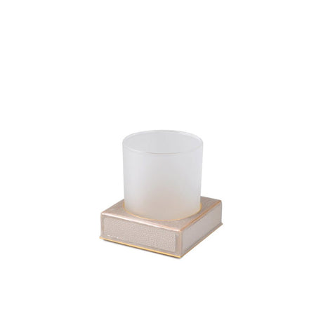 Tumbler in Putty - Shagreen Luxury Bath Accessories by Mike + Ally at Fig Linens and Home