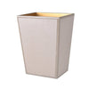 Wastebasket in Putty - Shagreen Luxury Bath Accessories by Mike + Ally at Fig Linens and Home