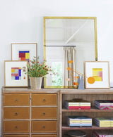 Tall Burnished Brass Wall Mirror by Suzanne Kasler at Fig Linens and Home - Mirror Home Lifestyle