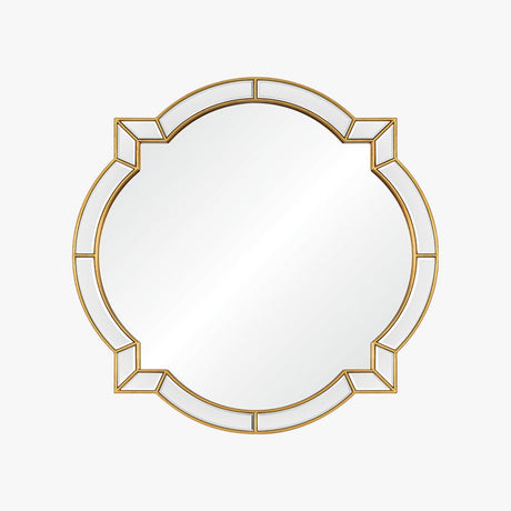 Bunny Williams Clover Wall Mirror with Gold Leaf Detail at Fig Linens and Home 1
