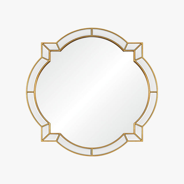 Bunny Williams Clover Wall Mirror with Gold Leaf Detail at Fig Linens and Home 1