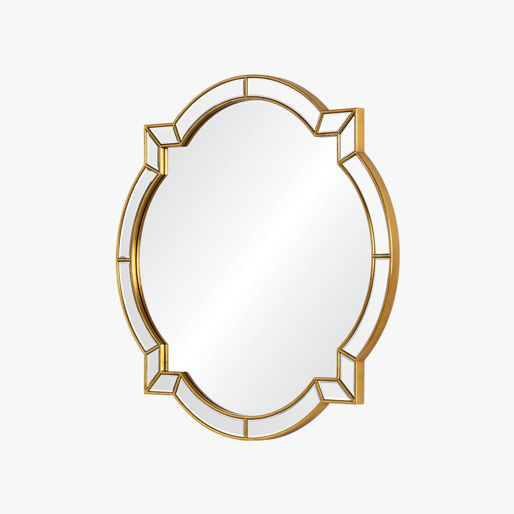 Bunny Williams Clover Wall Mirror with Gold Leaf Detail at Fig Linens and Home 2