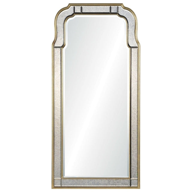 Hadspen Antiqued Bass Silver Mirror by Michael S. Smith Wall Mirror - 24" x 50” Antiqued Bass Silver Leaf & Antiqued Mirror at FIG LINENS AND HOME 1