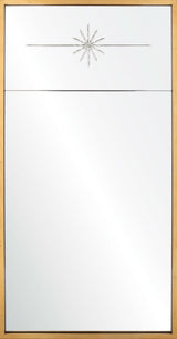 Nantes Burnished Gold Leaf Wall Mirror by Suzanne Kasler 24" W x 46" H x 1 3/16"D Burnished Gold Leaf / Mirror at FIG LINENS AND HOME 1