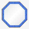 Octavia Blue & Brass Mirror by Bunny Williams at Fig Linens and Home - Front View