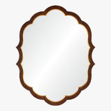 Ogee Walnut Burl Wood & Distressed Gold Leaf Mirror by Bunny Williams - View 1