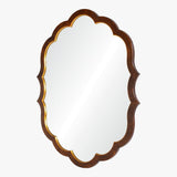 Ogee Walnut Burl Wood & Distressed Gold Leaf Mirror by Bunny Williams - View 2