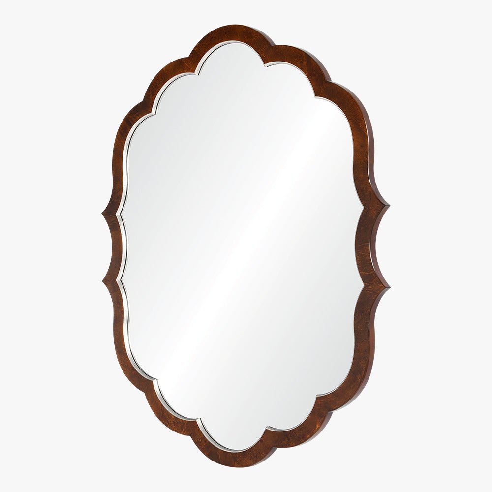 Bunny Williams Wall Mirror - Ogee Burl and Silver Leaf at Fig Linens and Home 2