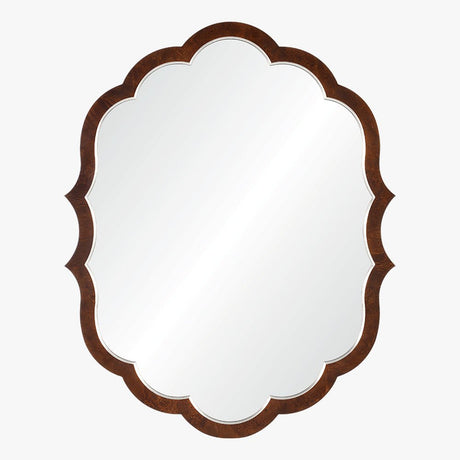 Bunny Williams Wall Mirror - Ogee Burl and Silver Leaf at Fig Linens and Home 1