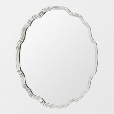 Silver Leaf Round Chippendale Mirror by Mirror Home at Fig Linens and Home 2