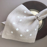 Belle Beige & White Napkin Lifestyle | Mode Living at Fig Linens and Home