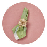 Chic Denim Pink & White Placemat Detail 4 | Mode Living at Fig Linens and Home