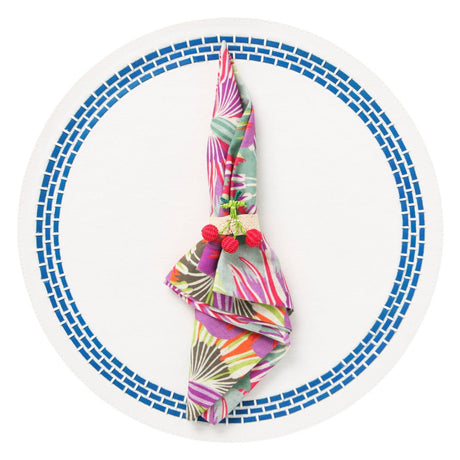 June Blue Placemat | Mode Living at Fig Linens and Home