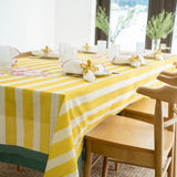 Lily of the Valley Yellow & Green Tablecloth Detail 2 | Mode Living at Fig Linens and Home