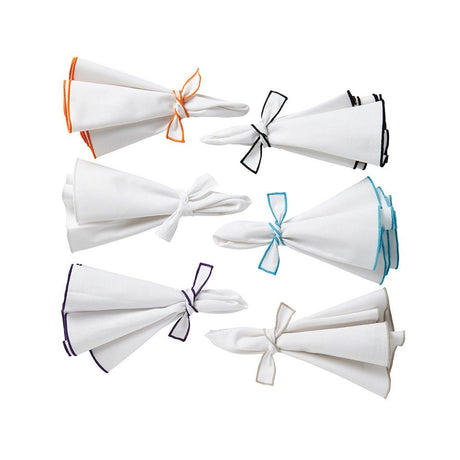 Napa White & Olive Napkin Lifestyle | Mode Living at Fig Linens and Home