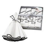 Napa White & Olive Napkin Detail 5 | Mode Living at Fig Linens and Home