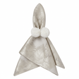 Pom Pom White Napkin Ring Lifestyle | Mode Living at Fig Linens and Home
