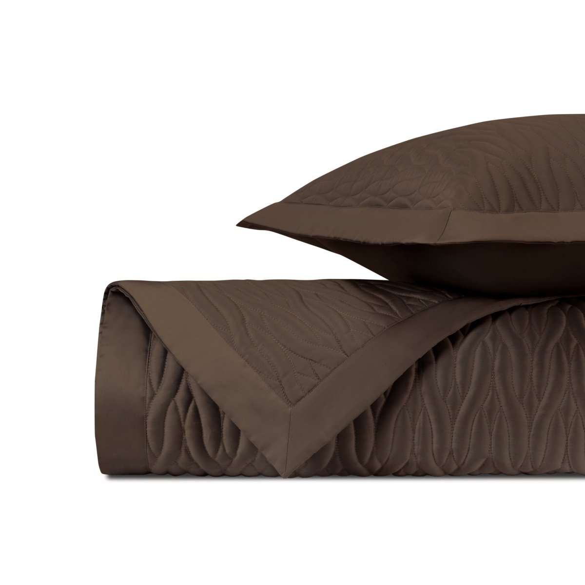 NAPA Quilted Coverlet in Chocolate by Home Treasures at Fig Linens and Home