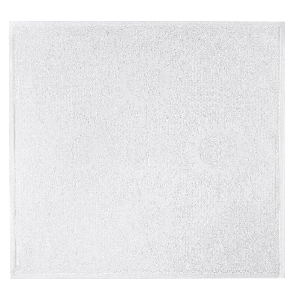 lumière d'étoiles diamant white napkin | Le Jacquard Francais - Cloth napkins on holiday table