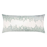 Fig Linens - Sage & White Ferns Velvet Appliqué Large Boudoir Pillow by Kevin O'Brien Studio