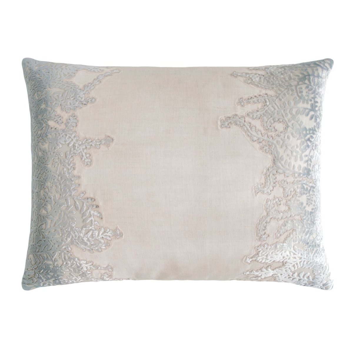 Seaglass Ferns Velvet Appliqué Pillow by Kevin O'Brien Studio - Fig Linens 