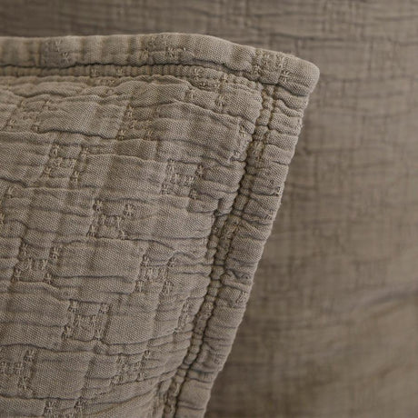 Fig Linens - Ojai Pebble Coverlet and Shams details - Pom Pom at Home