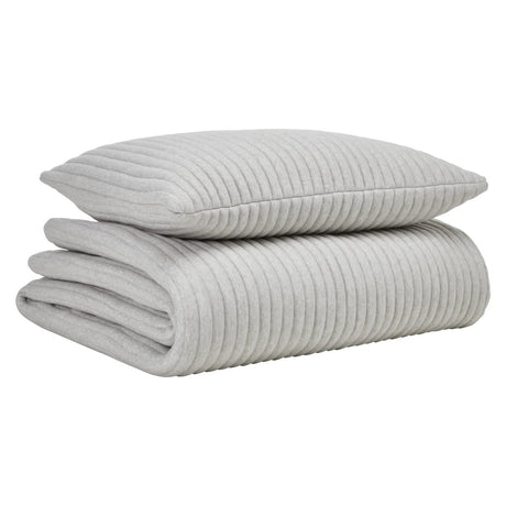 Charlton Cotton Jersey Channel Quilt by Orchids Lux Home - Melange Mist View 5